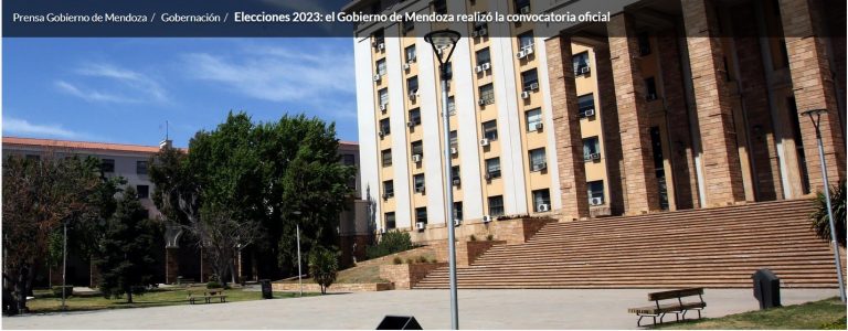 ELECCIONES 2023: EL GOBIERNO DE MENDOZA REALIZÓ LA CONVOCATORIA OFICIAL