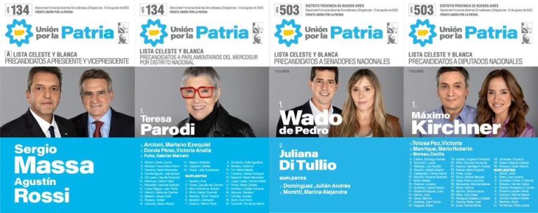 ASÍ ES LA BOLETA DE UNIÓN POR LA PATRIA EN LA PROVINCIA DE BUENOS AIRES