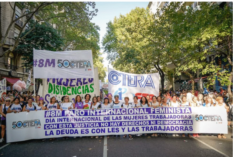 GREMIOS DOCENTES SE SUMARON AL PARO POR EL 8M Y HOY NO HABRÁ CLASES EN VARIAS ESCUELAS DE CABA Y BUENOS AIRES