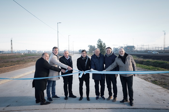 KICILLOF INAUGURÓ UN TRAMO DE LA COLECTORA SUR AVENIDA CIRCUNVALACIÓN EN HUDSON