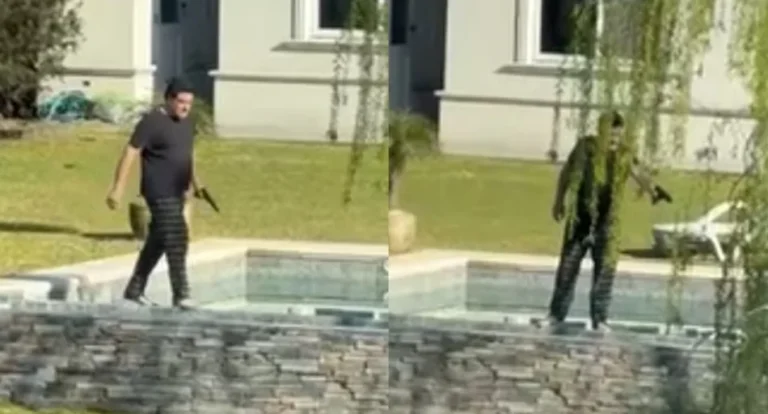LO FILMARON DISPARANDO CONTRA CARPINCHOS DESDE SU JARDÍN: QUIÉN ES EL HOMBRE QUE CONMOCIONA A NORDELTA